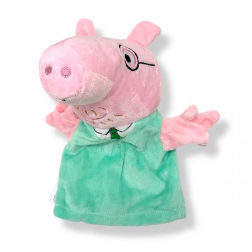 Мʼяка іграшка-рукавичка "Тато Свин" (МʼЯТНИЙ) 21см  мініатюра фото 1