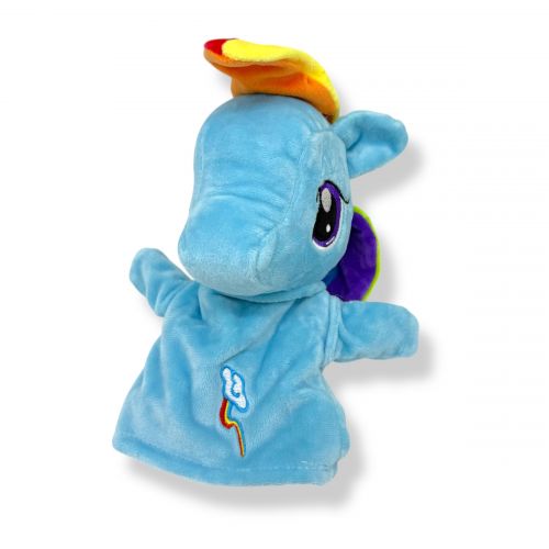 Мʼяка іграшка-рукавичка "Поні" (23см) (БЛАКИТНА)  мініатюра фото 1