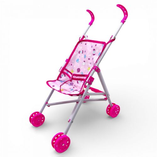 Уцінка.  Візок-тростина для ляльок (МАЛИНОВИЙ) Відломана одна пара колес  мініатюра фото 1