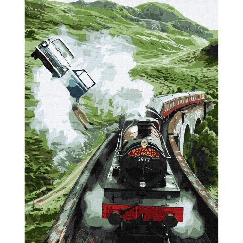 Картина за номерами "Harry Potter: Політ до Гоґвортсу" 40х50см  мініатюра фото 1