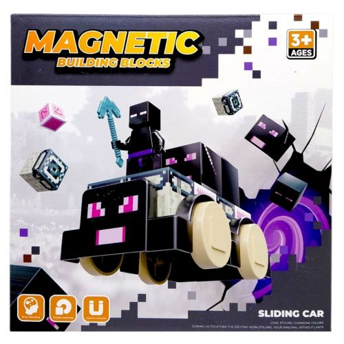 Магнітний конструктор "MINECRAFT" машинки (ЕНДЕРМЕН)  мініатюра фото 1
