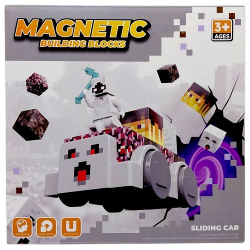 Магнітний конструктор "MINECRAFT" машинки (ГАСТ)  мініатюра фото 1