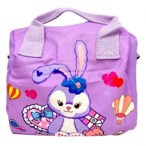 Сумочка текстильная, одно отделение, съемный регулируемый ремешок (сиреневый)  мініатюра фото 1