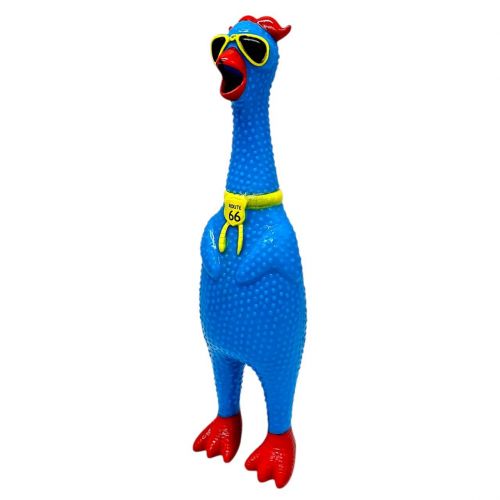 Антистресс "Курица крикун", кричит при нажатии (ГОЛУБОЙ)  мініатюра фото 1