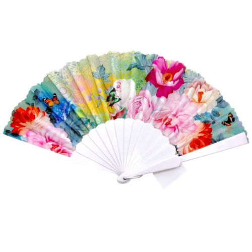 Аксесуар віяло, ручний (МІКС ВИДІВ), квітковий принт  мініатюра фото 1