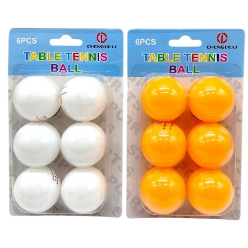 Мʼячики для тенісу, матеріал ABS, 2 кольори, 6 шт в упак.  слюда (мікс)  мініатюра фото 1