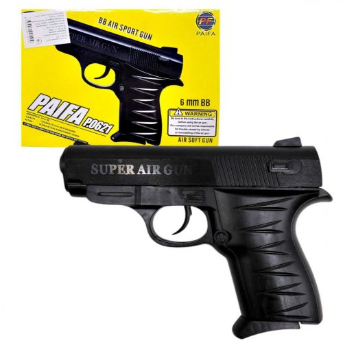 Уценка. Пистолет пластиковый, шарики 6 мм, короб.17,5*12,5 см - ПОВРЕДЖЕНА УПАКОВКА фото