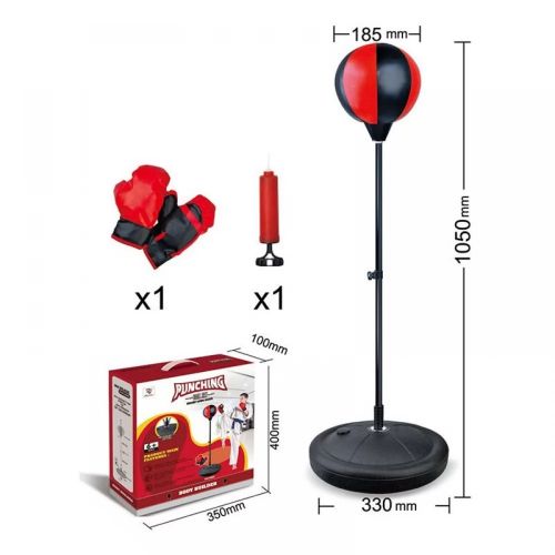 Боксерська груша на стійці з рукавичками та насосом (кор. 40*10*35 см)  мініатюра фото 1