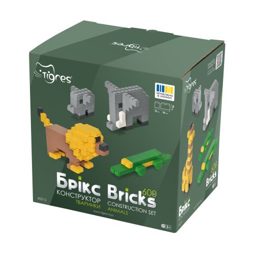 Конструктор Брікс тваринки 600 ел. , Tigres  мініатюра фото 1