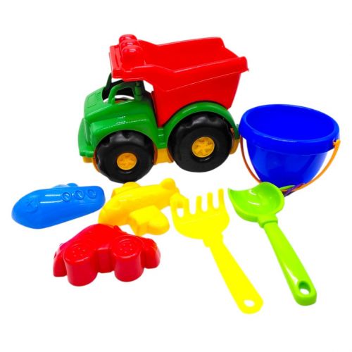 Машина самоскид "Тотошко" з пасочками (зелено-червона)  мініатюра фото 1