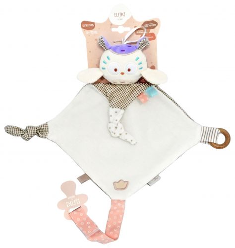 Мʼяка іграшка - текстильна сова Miя, ELFIKI  мініатюра фото 1