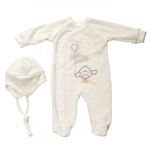 Комбінезон велюровий з шапочкою Піпо, р.  68  мініатюра фото 1