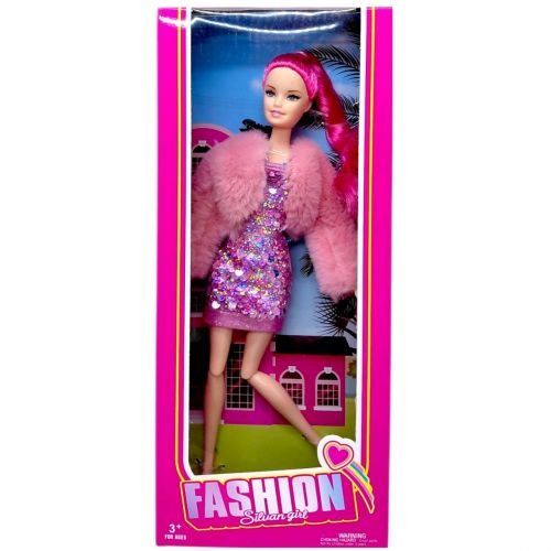 Лялька а у стильному вбранні (РОЖЕВА)  мініатюра фото 1