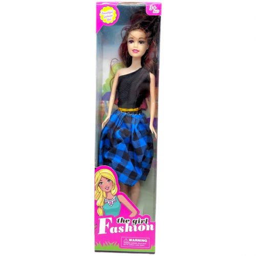 Лялька серії "Fashion Girl" (СИНЯ КЛІТИНКА)  мініатюра фото 1