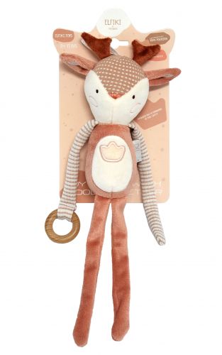 Мʼяка іграшка - брязкальце косуля "Рубі"  мініатюра фото 1