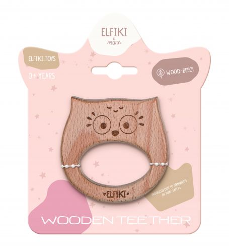 Гризунець дерев'яний, сова "Мія" (еко-іграшка)  мініатюра фото 1