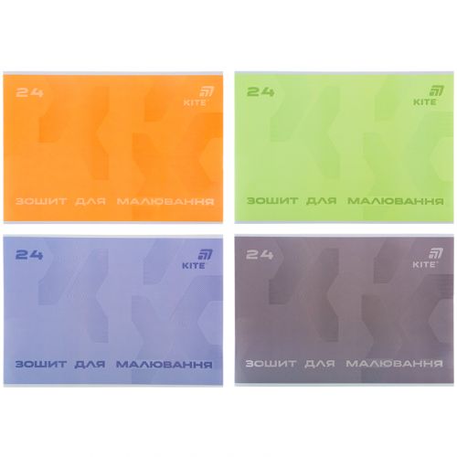 Зошит для малювання, 24 арк. , скоба, софт тач + УФ лак, Kite  мініатюра фото 1