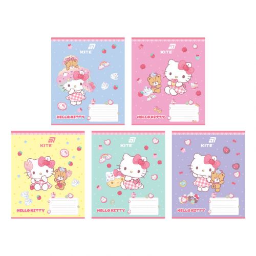 Тетрадь 12 л. , лин. , УФ лак + глитер, HK  мініатюра фото 1