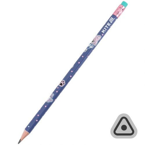 Олівець графітний з гумкою, тригранний Be Friends  мініатюра фото 1