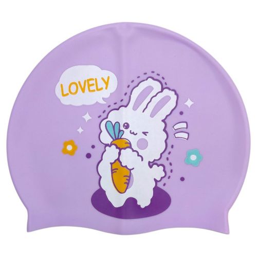 Шапочка для плавання силіконова, у пакеті "ʼЗАЄЦЬ" (БУЗКОВА)  мініатюра фото 1