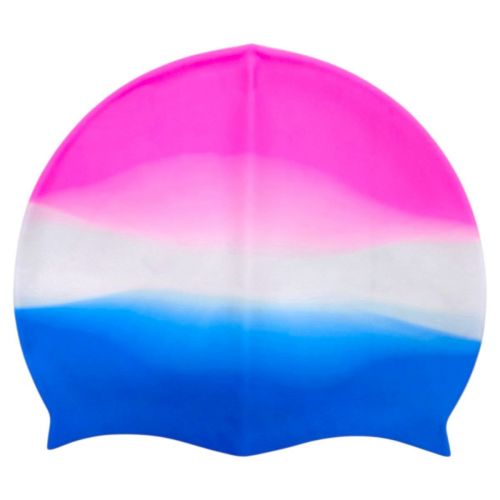 Шапочка для плавання силіконова, у пакеті (РОЖЕВО-БЛАКИТНА)  мініатюра фото 1