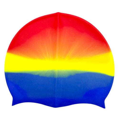 Шапочка для плавання силіконова, у пакеті (ЧЕРВОНО-СИНЯ)  мініатюра фото 1