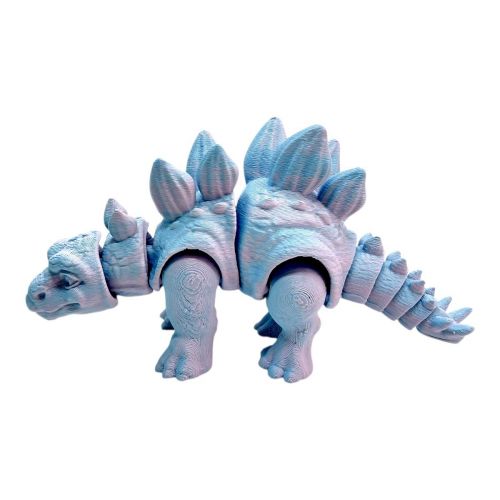 Іграшка рухлива 3D Динозавр 18 см, Стегозавр (СВІТЛО-БЛАКИТНИЙ)  мініатюра фото 1