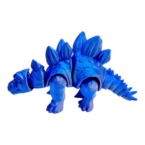 Іграшка рухлива 3D Динозавр 18 см, Стегозавр (БЛАКИТНИЙ ГРАДІЄНТ)  мініатюра фото 1