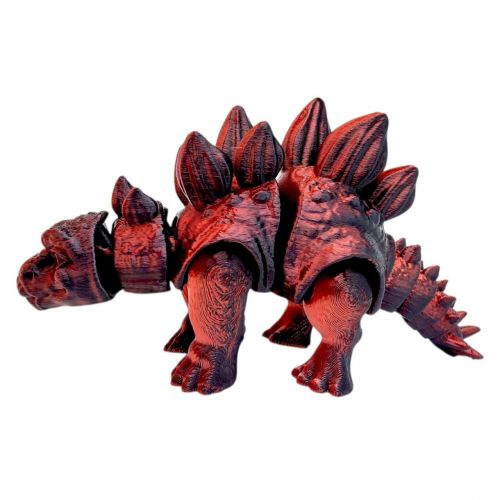 Іграшка рухлива 3D Динозавр 18 см, Стегозавр (КОРИЧНЕВИЙ)  мініатюра фото 1