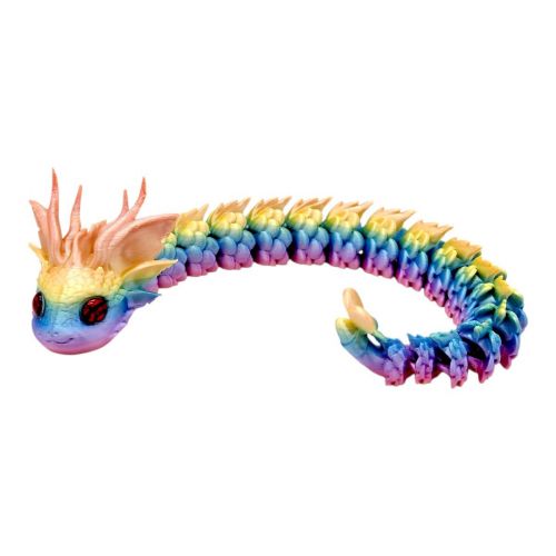 Іграшка рухлива 3D Королівський Дракон 32см (ВЕСЕЛКОВИЙ)  мініатюра фото 1