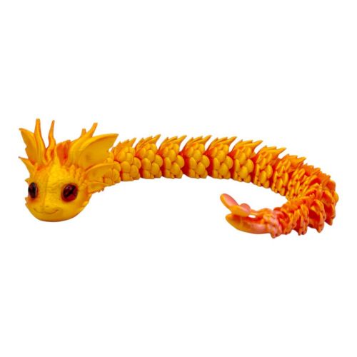 Іграшка рухлива 3D Королівський Дракон 32см (ПОМАРАНЧЕВИЙ ГРАДІЄНТ)  мініатюра фото 1