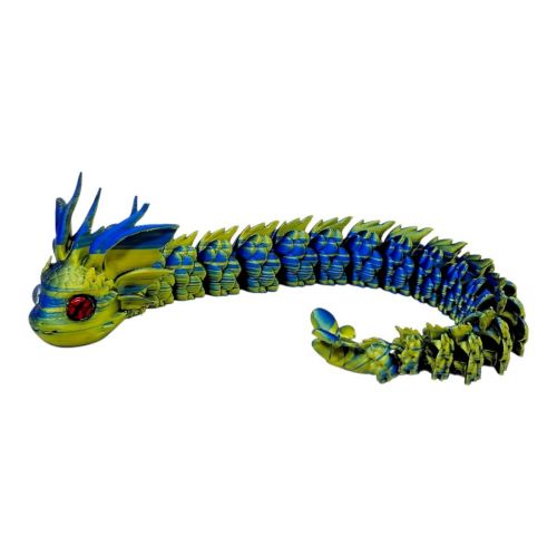 Іграшка рухлива 3D Королівський Дракон 32см (ЗЕЛЕНИЙ ГАРДІЄНТ)  мініатюра фото 1