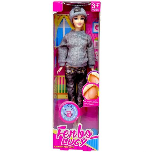 Кукла беременная "Fenbo Lucy" 29 см (СЕРАЯ)  мініатюра фото 1