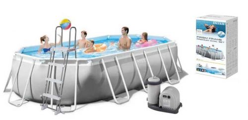 Intex Басейн каркасний (об'єм:18202л, розмір:503х274х122см, сходи, насос-фільтр 5678 л/год, скіммер), в коробці  мініатюра фото 1