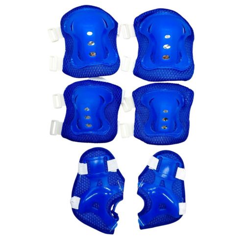 Защитное снаряжение: нарукавники, наколенники с липучками в сетке (СИНИЙ)  мініатюра фото 1