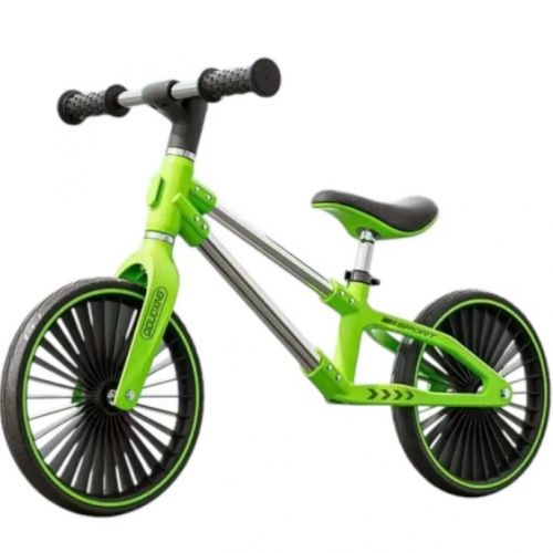Велобіг сталевий, колеса 12 дюймів PU, зелений (у короб.  63*16*43 см)  мініатюра фото 1
