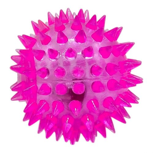 Мяч-ежик резиновый со светом (Розовый)  мініатюра фото 1
