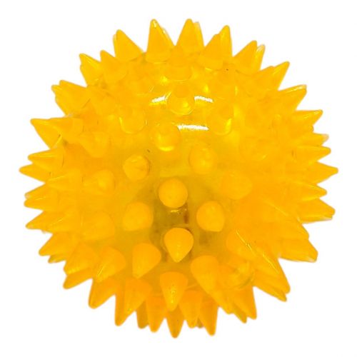 Мяч-ежик резиновый со светом (Оранжевый)  мініатюра фото 1