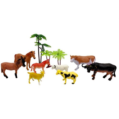 Животные домашние (11 элементов, 8 животных, аксессуары в пакете)  мініатюра фото 1