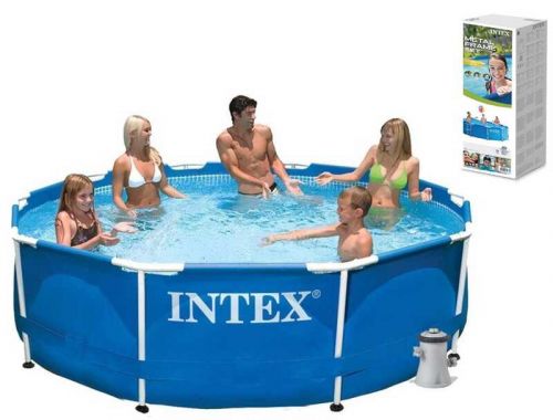 Intex Басейн каркасний об'єм: 4485л, розмір:305х76см, фільтр-насос 1250л/год, мережа 220-240В, вік 6+ років  мініатюра фото 1