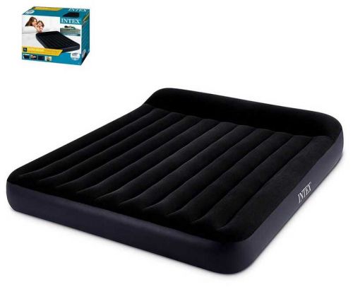 Intex Велюр Ліжко з підголовником, розмір 183x203x25 см  мініатюра фото 1