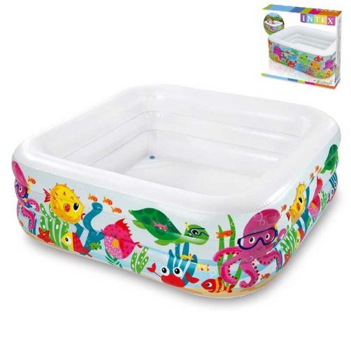 Intex Басейн Блакитна лагуна (3) розміром 159-159-50см, обсяг: 344л, вага: 3,7кг, від 3-х років  мініатюра фото 1