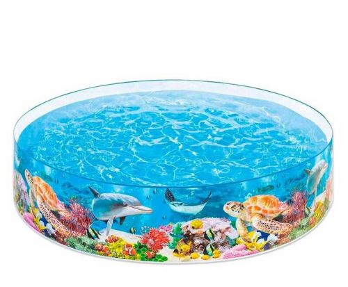 Intex Басейн Океанський риф (4) розмір 244х46см, 2089л, від 3-х років  мініатюра фото 1