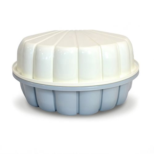 Песочница-бассейн "Ракушка", кремовая/св.  серый (81х81х20 см)  мініатюра фото 1