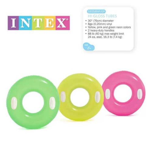 Intex Коло однотонний з ручками, діаметром 76см, від 8 років, 3 кольору  мініатюра фото 1