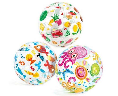 Intex М'яч різнокольоровий, діаметром 51см, 3 види, від 3-х років  мініатюра фото 1