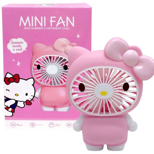 Вентилятор "MINI FAN", встроенный аккумулятор, USB Type-C, в коробке (HELLO KITTY)  мініатюра фото 1