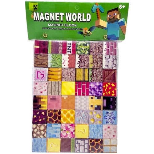 Магнитный конструктор-кубики "Майнкрафт/Minecraft" (48 деталей в пакете)  мініатюра фото 1