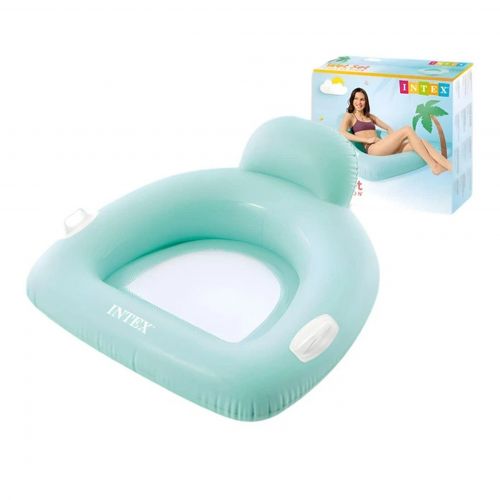 Надувний плотик в коробці 114x107 см (БЛАКИТНИЙ)  мініатюра фото 1