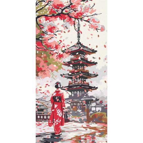 Картина по номерах "Десь у Японії" 40х80см  мініатюра фото 1